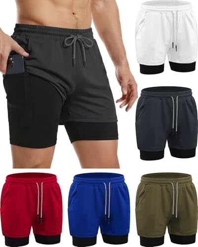 Nike Mens Division 3-in-1 Running Shorts Tight L Black/Gray at